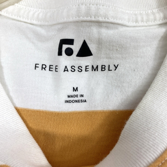 Free Assembly T Shirt Mens Medium‎ Stripe Short Sleeve Casual - Picture 3 of 7